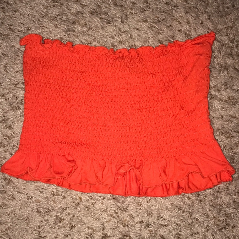 ruffled tube top